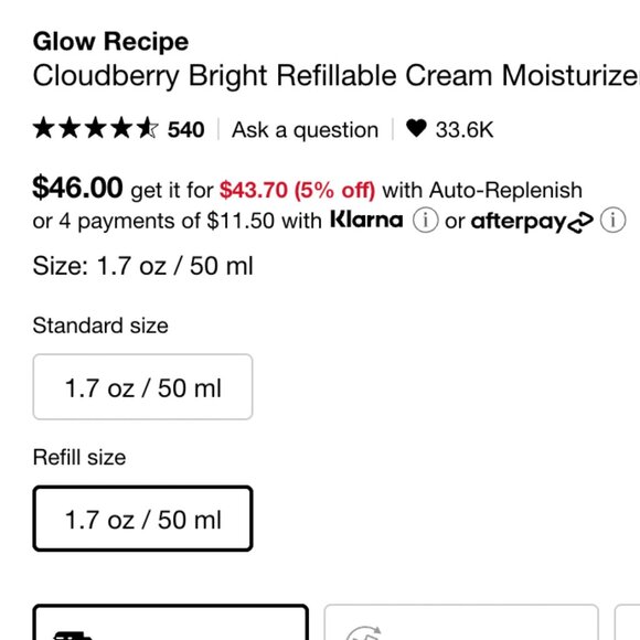 Glow Recipe Cloudberry Bright Moisture Cream REFILL POD full size 50ml - Picture 3 of 7